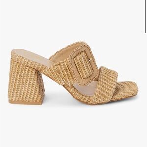 Beach by Matisse Size 7 Women's Tan Woven Block Heel Sandals